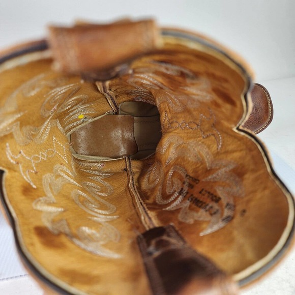 Boulet Canada Men's Brown cowboy boot US 10 D Square Toe western - Picture 10 of 10